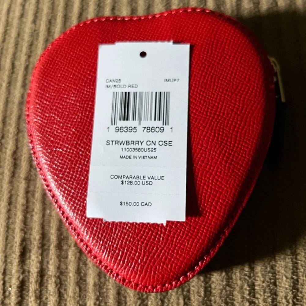 Coach Strawberry Coin Case nwt - Picture 5 of 5